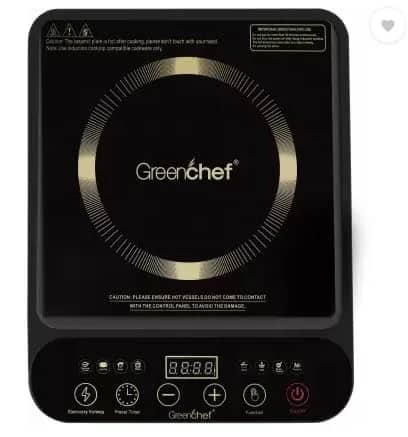 Greenchef New Launch Dice 2000 Watt Induction Cooktop, LED Touch Panel, Black – image 1
