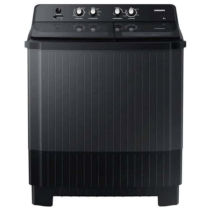 Samsung 8 5 Star Semi-Automatic Top Load Washing Machine Appliance (WT80B3560GB/TL,DARK GRAY) – image 1