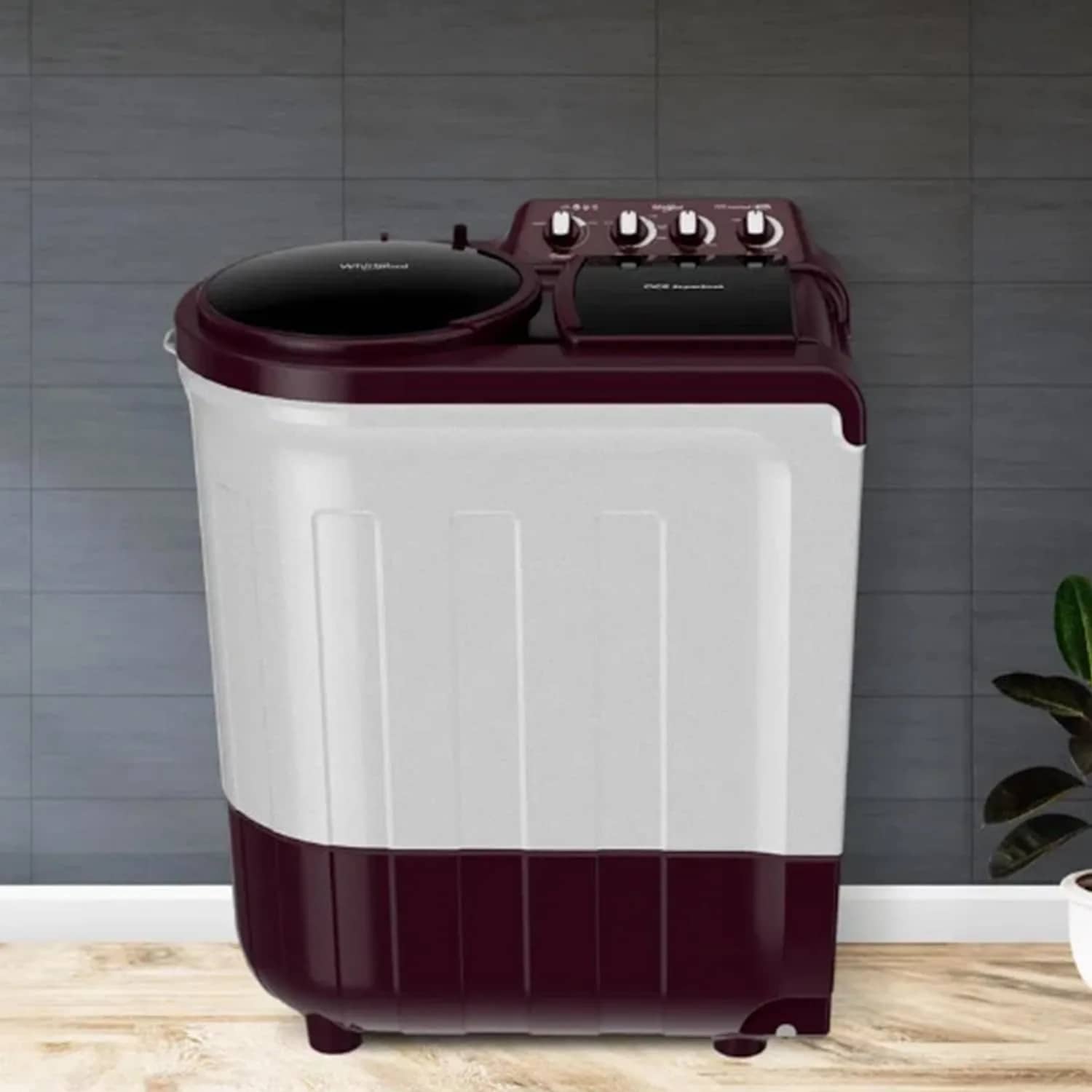 Whirlpool 7 KG 5 Star, Supersoak Technology Semi Automatic Top Load Washing Machine (ACE 7.0 Super Soak (Wine)) (Wine) – image 1