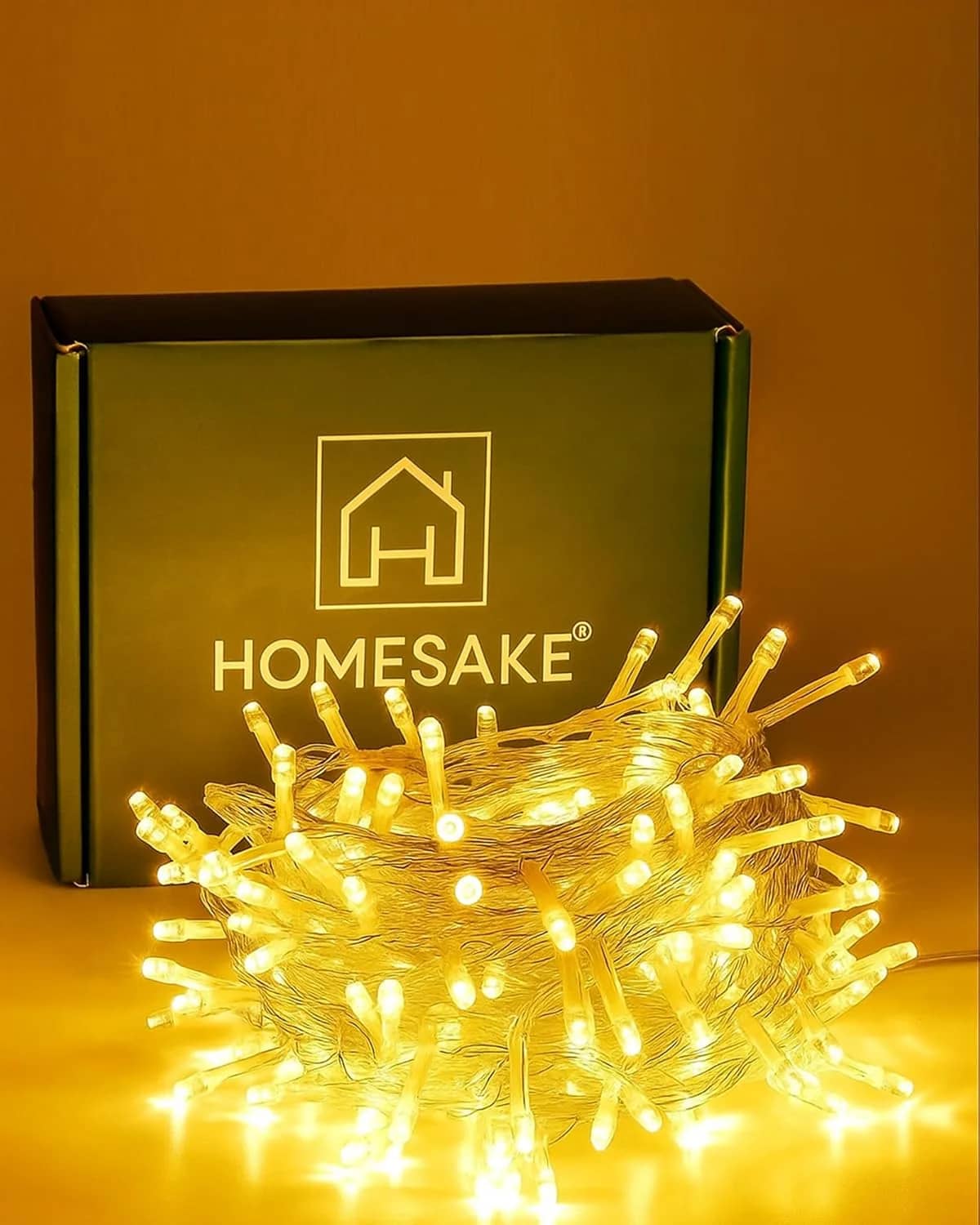 Homesake® 36 Feet Long 40 LED Power Pixel Serial String light Fairy Lights, Plug Sourced, Home & Outdoor light for christmas tree light corner Home, ornament setup festive decor (Pack of 1 Warm White) – image 1