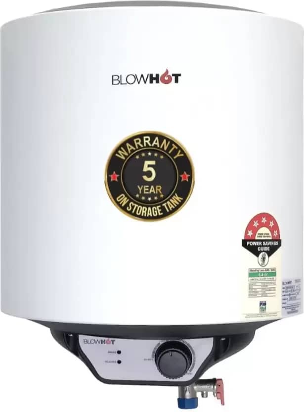 Blowhot 25 L Storage Water Geyser (Spring BEE 5 Star Rating Metallic Body Copper Heating Element, White) – image 1