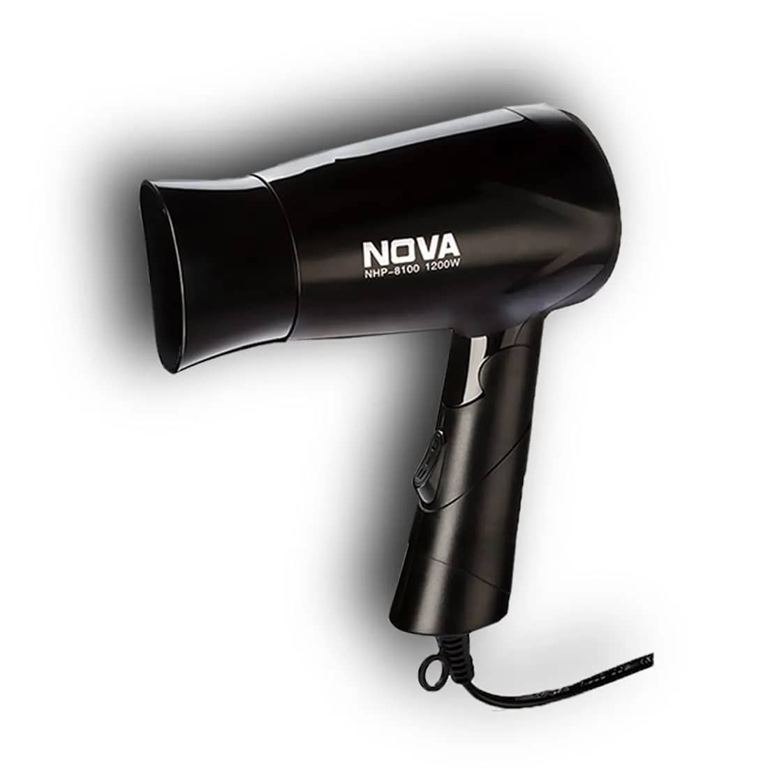 Nova NHP 8100 Silky Shine 1200 W Hot and Cold Foldable Hair Dryer (Black) – image 1