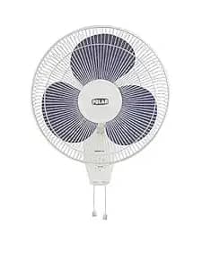 POLAR Annexer 400mm Wall Mounted Fan – Blue | Button Control 55 Watt Oscillating Electric Plastic ON/OFF & 3 speed rotary switch | For Kitchen, Living Room, Home Office, Dining Room – image 1