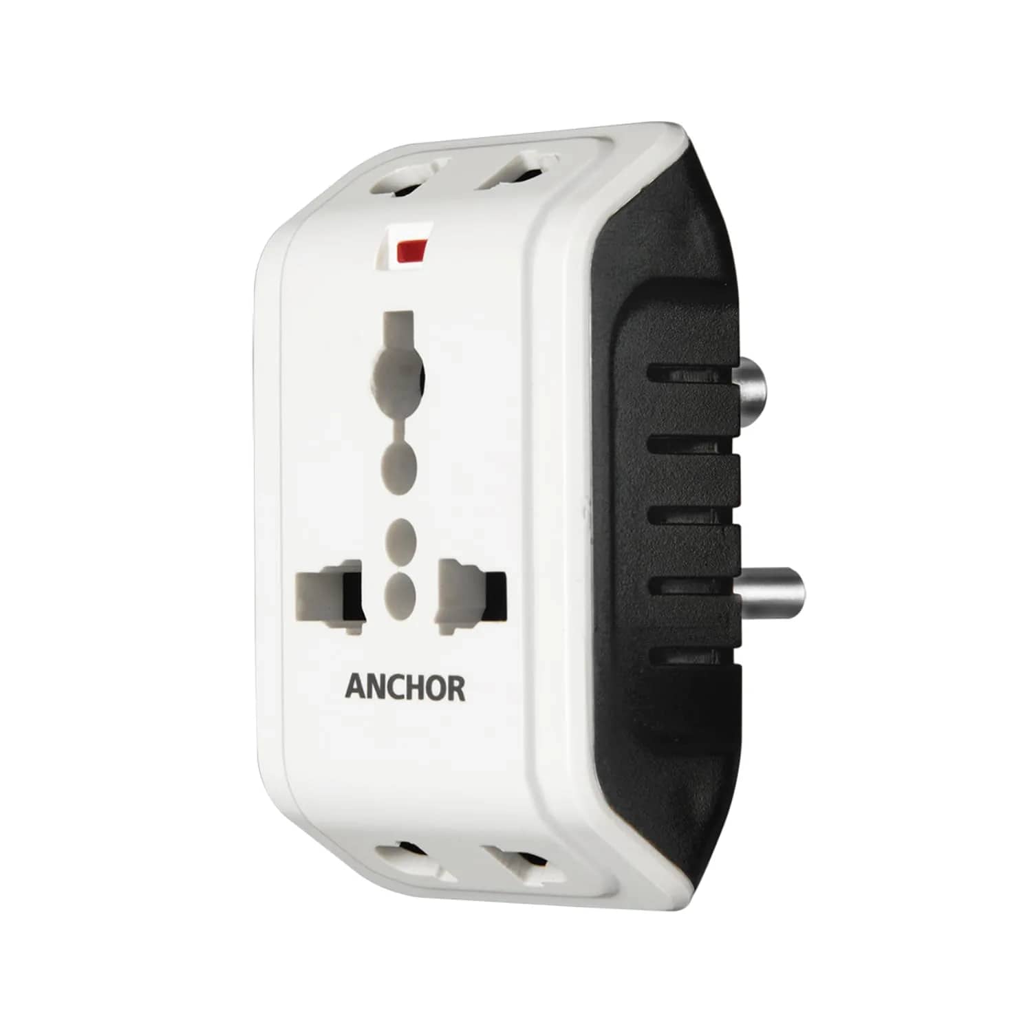 Anchor by Panasonic 6A 3 Pin Multiplug Travel Adapter with Universal Socket | 3 Pin Multi Plug Universal Socket (White) – image 1