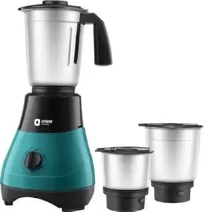 Orient Electric Fine Blend 3 jar 500W Mixer Grinder.(MGFB50BB3/ Black & Blue)