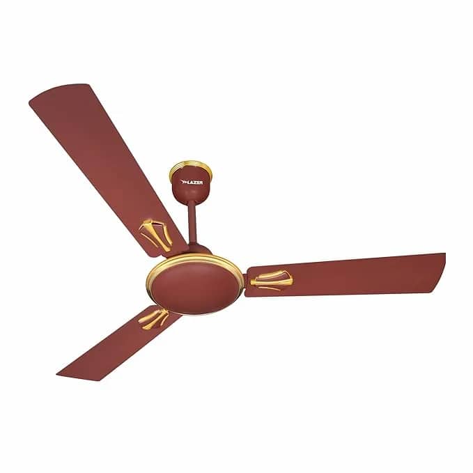 Lazer ES 48 Deco High Speed 1200mm 1 Star Energy Saving Ceiling Fan (Matt Brown Gold) – image 1