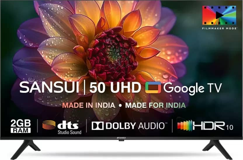 Sansui 127 cm (50 inch) Ultra HD (4K) LED Smart Google TV with Zen Panel IPS display Dolby Audio & Filmmaker mode (JSW50GSUHD) – image 1
