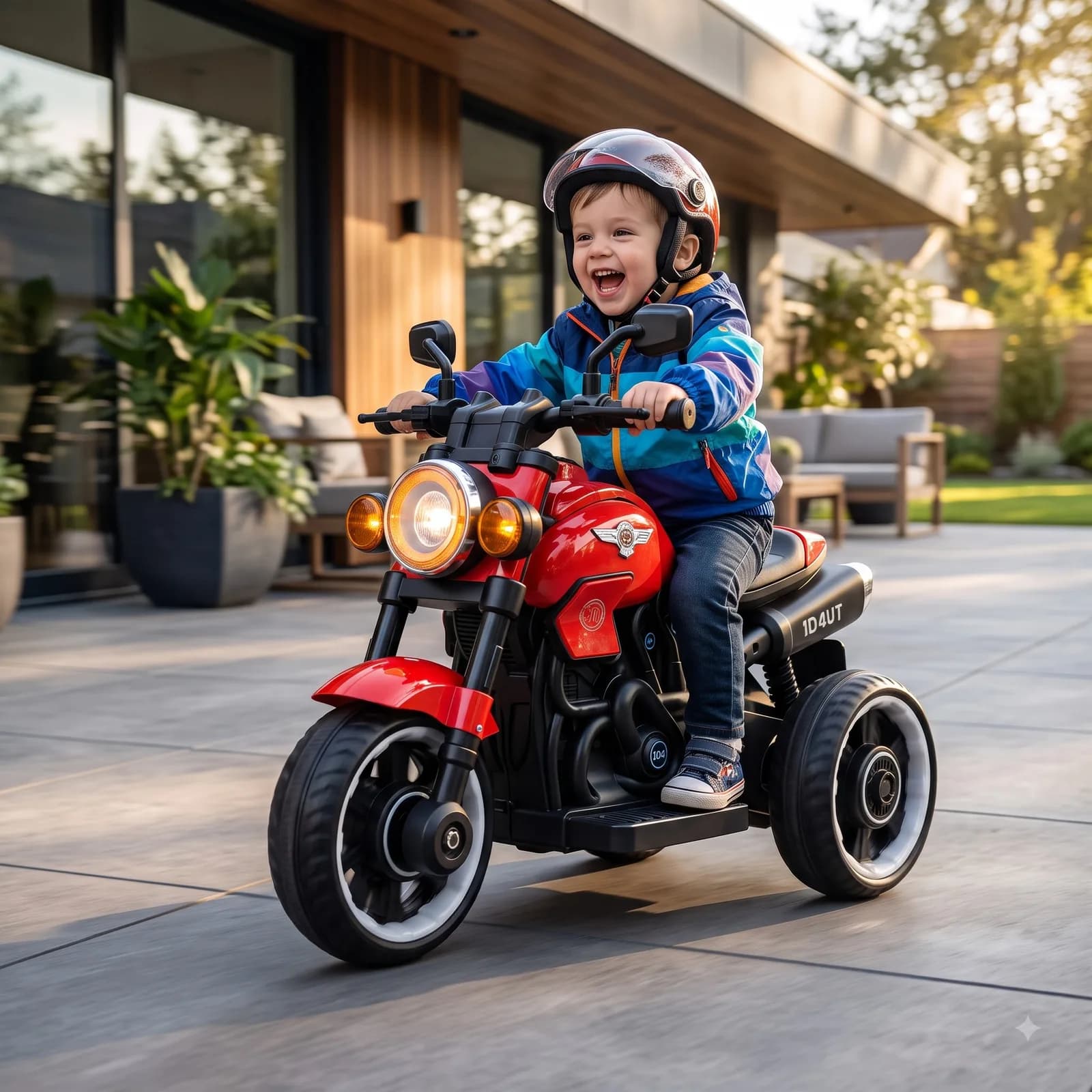 Kids Electric Bike – Sporty 3-Wheel Battery-Operated Ride-On Motorcycle – image 9