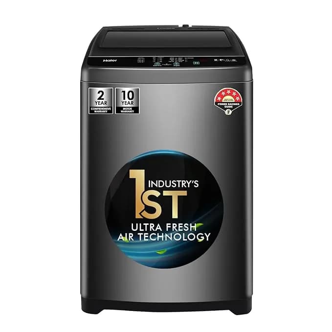 Haier 6.5 kg 5 Star Ultra air fresh Fully Automatic Top Load (HWM65-306S8,Dark Jade Silver) – image 1