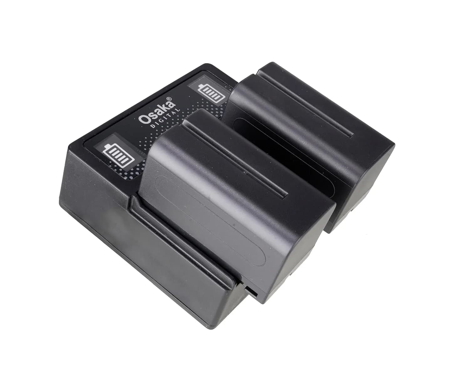 Osaka Dual Charger | Dual Slot Fast Battery Charger for Sony NP-F Series (F550/F750/F970) | LED Indicator Smart Charging Dock | Portable Compact Camera Battery Charger with Overcharge Protection – image 3