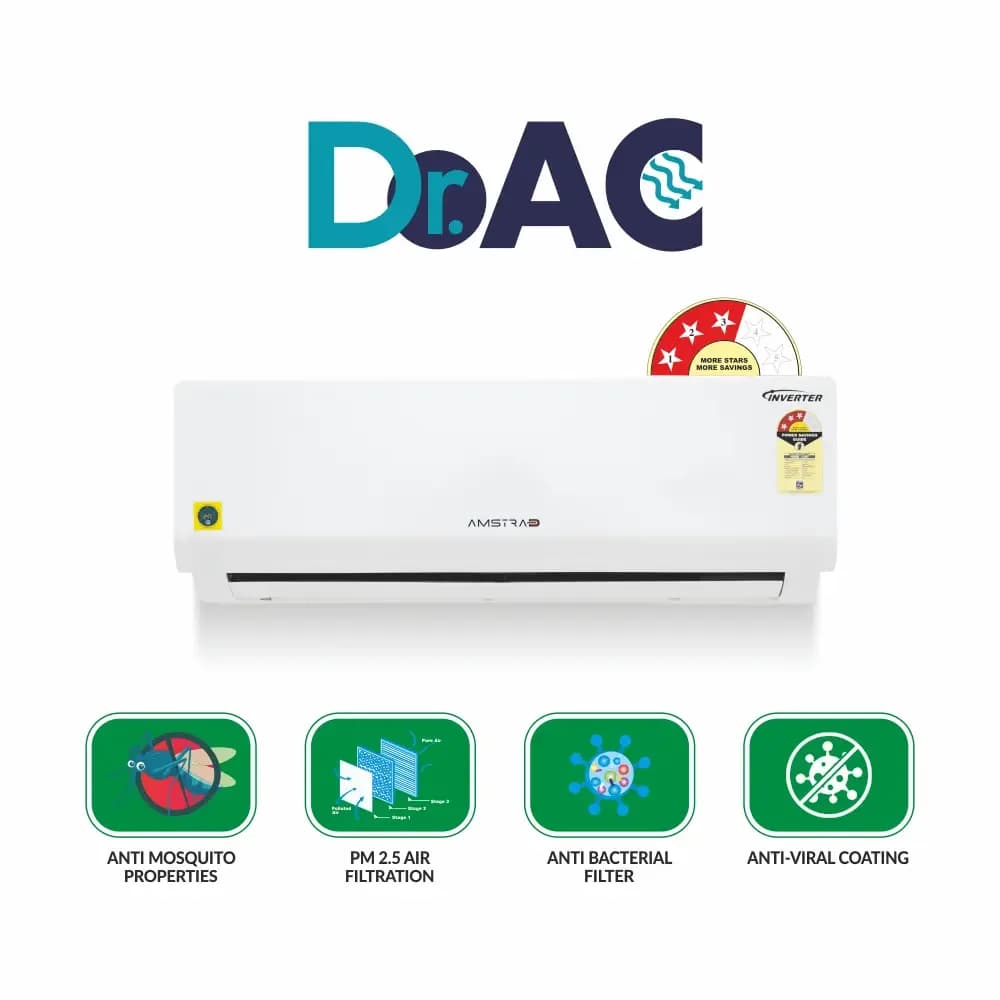 Amstrad Doctor AC 1 Ton 3 Star Inverter Split Air Conditioner – AMS133DrCMi – image 1