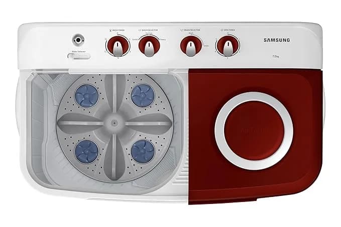 Samsung 7 kg, 5 Star, Semi-Automatic Top Load Washing Machine (WT70C3000RR/TL, Air Turbo Drying, Light Gray) – image 3