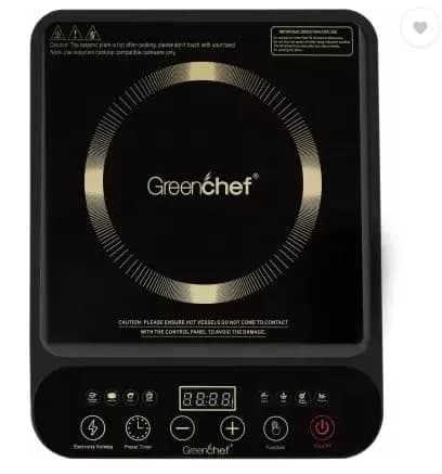 Greenchef New Launch Dice 2000 Watt Induction Cooktop, LED Touch Panel, Black – image 1