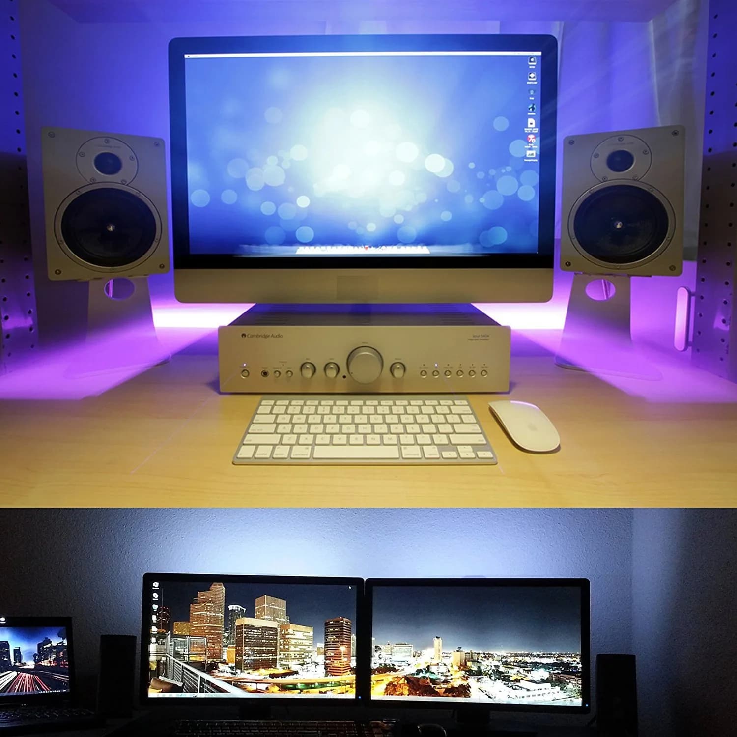 XERGY USB 5V 5050 RGB Led Flexible Strip Light Multi-Color Changing Lighting Kit, Tv Background Lighting with Mini Controller for Tv Pc Laptop Bias Lighting (1 Meter for Tv’S Upto 28″) 1 Meters – image 4