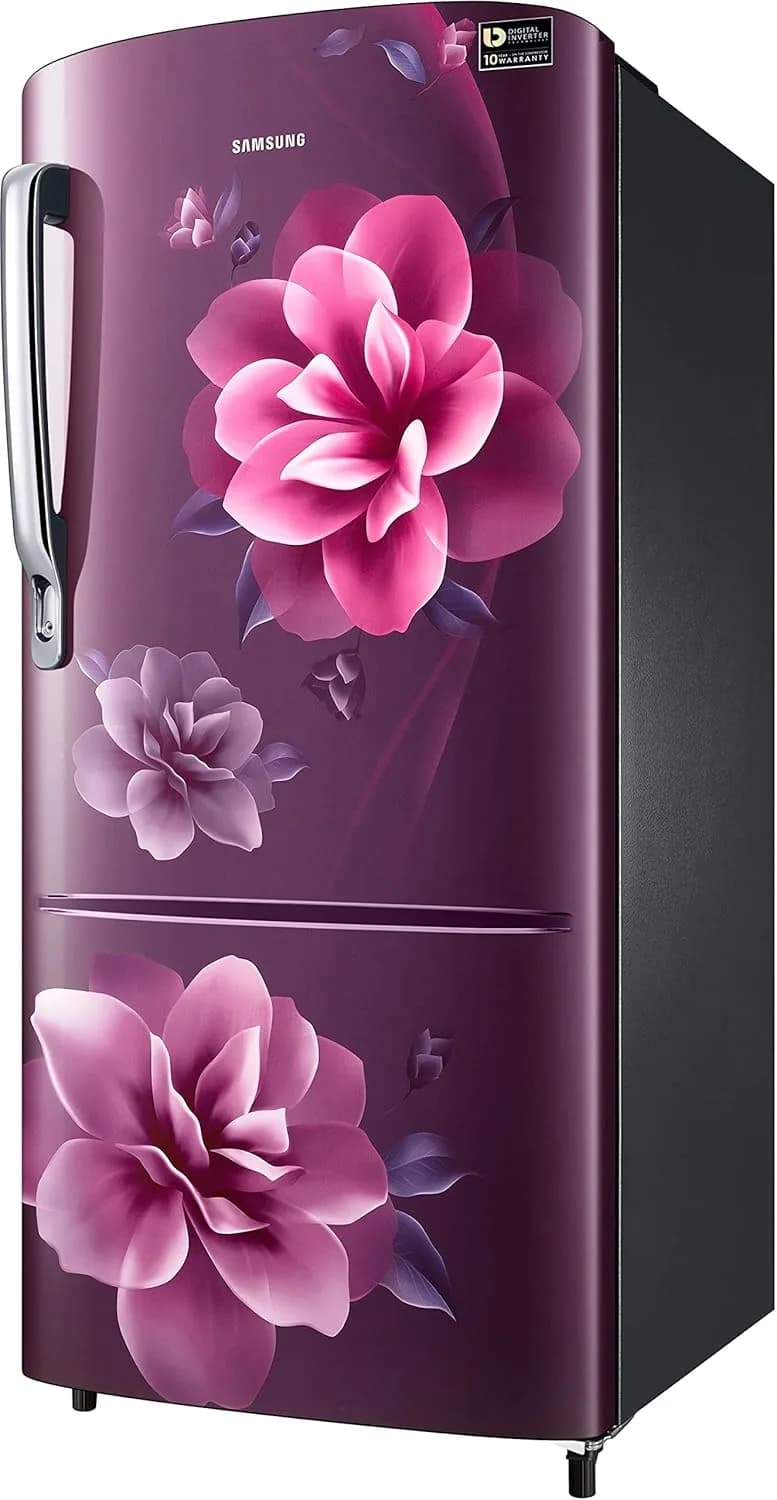 Samsung 183 L, 3 Star, Digital Inverter, Direct-Cool Single Door Refrigerator (RR20C2723CR/NL, Red, Camellia Purple) – image 2