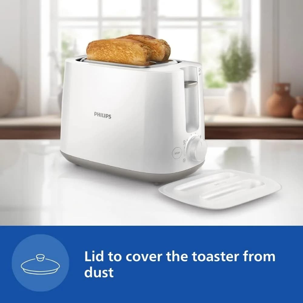 Philips HD2582/00 Two slice Pop-up toaster with bun warmer | 830W | 6 browning settings – image 5