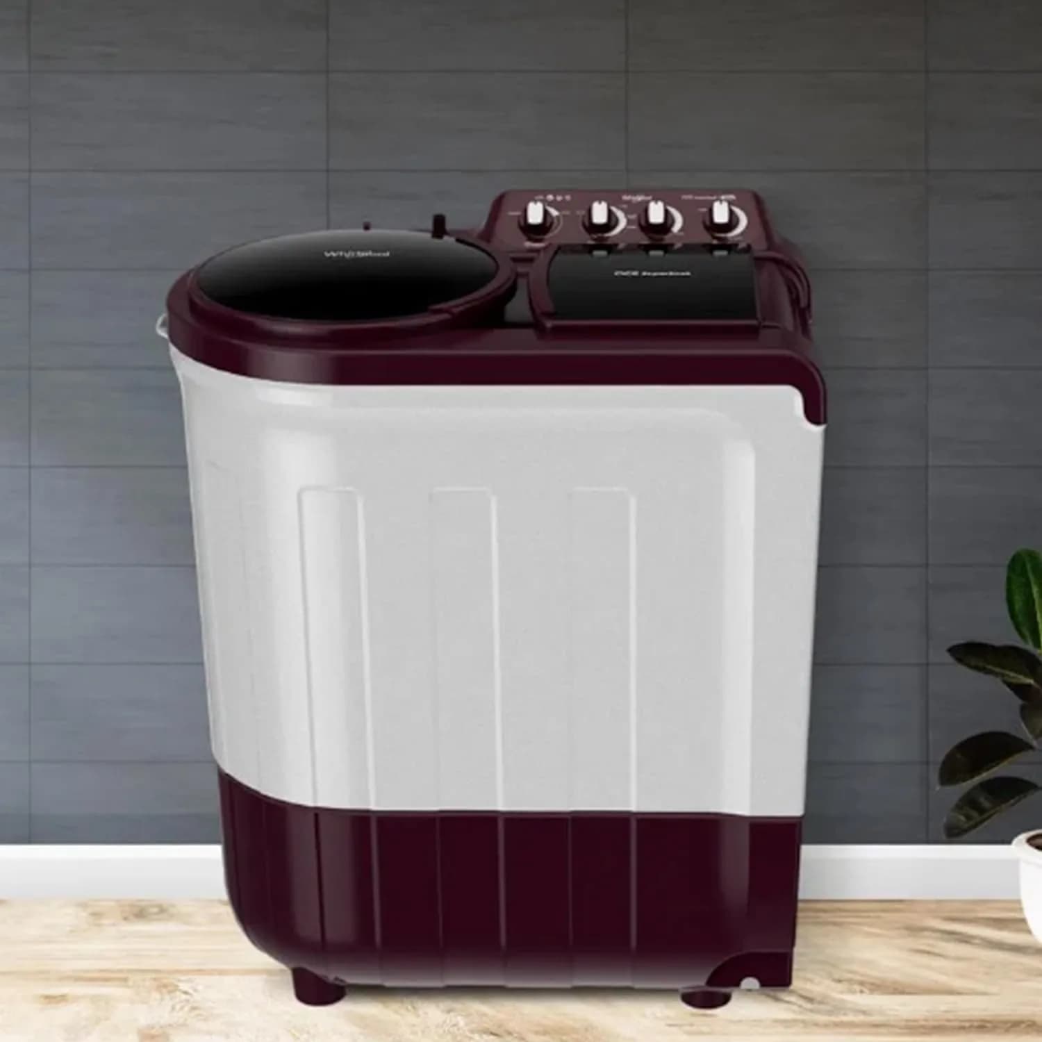 Whirlpool 7 KG 5 Star, Supersoak Technology Semi Automatic Top Load Washing Machine (ACE 7.0 Super Soak (Wine)) (Wine) – image 1