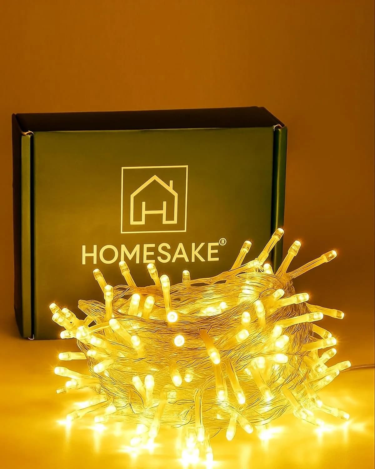 Homesake® 36 Feet Long 40 LED Power Pixel Serial String light Fairy Lights, Plug Sourced, Home & Outdoor light for christmas tree light corner Home, ornament setup festive decor (Pack of 1 Warm White) – image 1