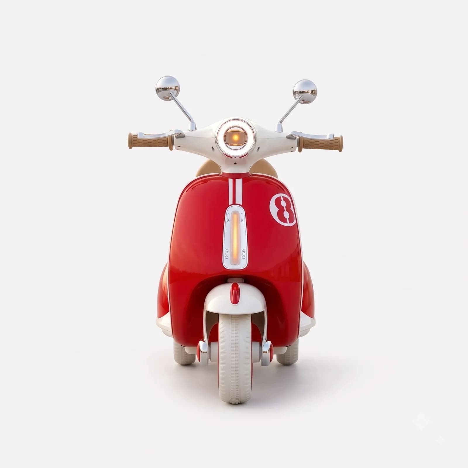 Kids Electric Scooter – Vintage Style Battery-Operated Ride-On Scooter – image 5