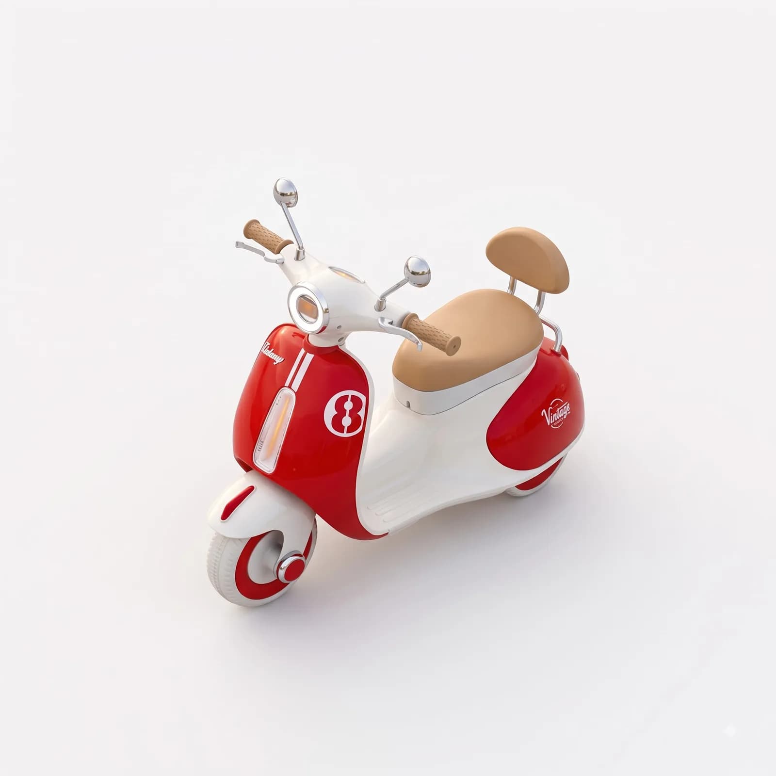 Kids Electric Scooter – Vintage Style Battery-Operated Ride-On Scooter – image 2