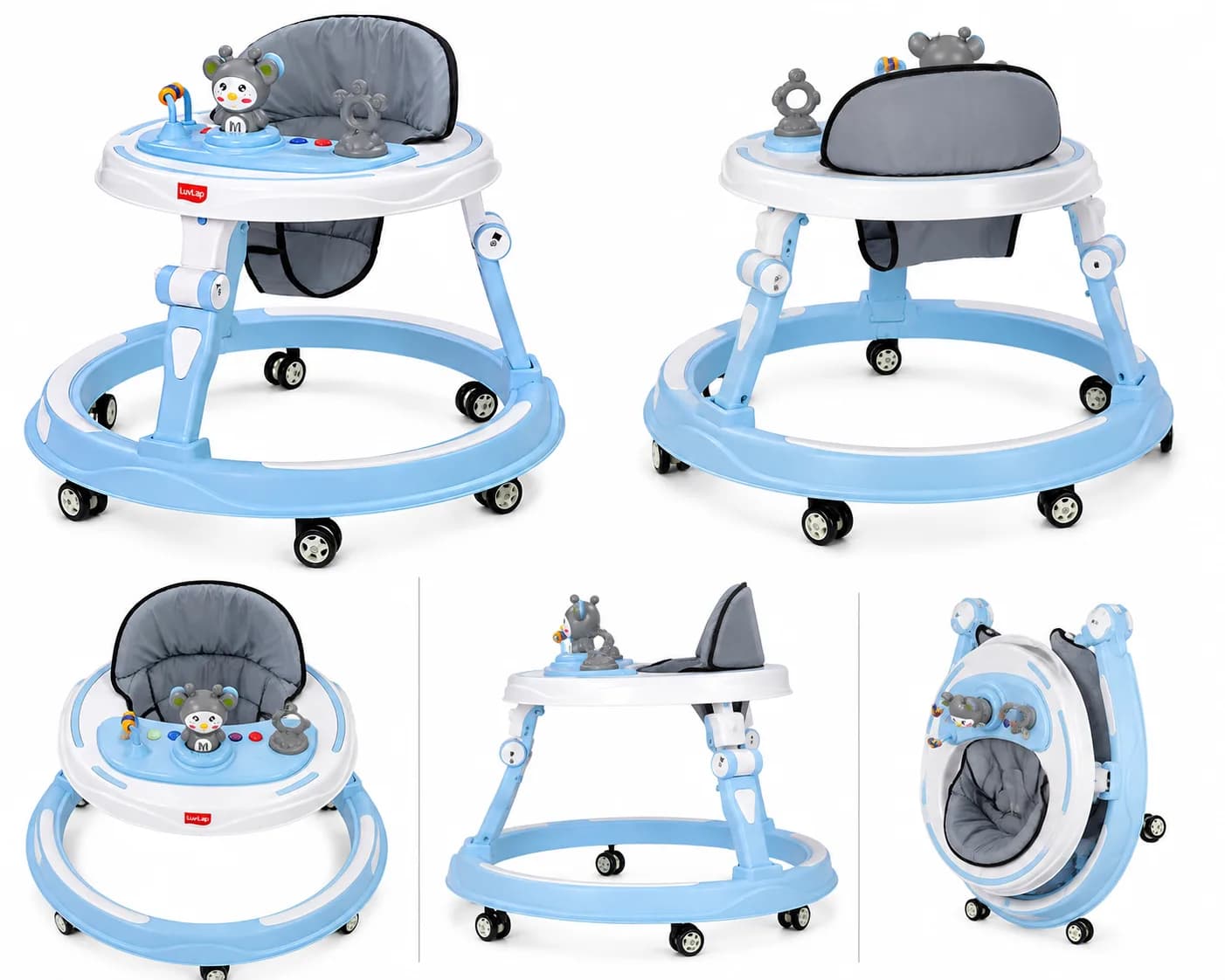 Adjustable Baby Walker – Comfortable Activity Walker with Wheels & Toy Tray – image 3