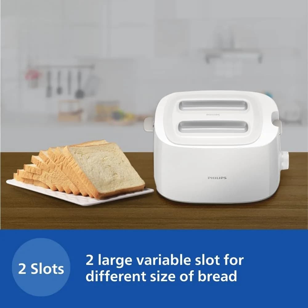 Philips HD2582/00 Two slice Pop-up toaster with bun warmer | 830W | 6 browning settings – image 4