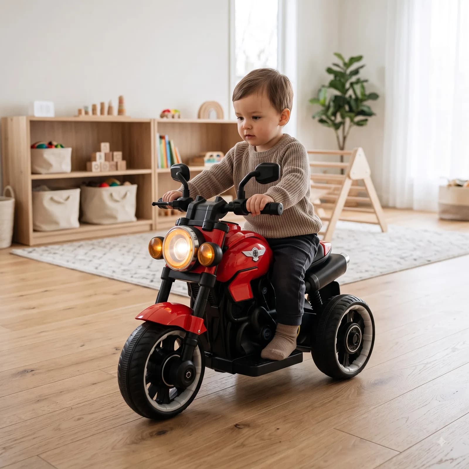 Kids Electric Bike – Sporty 3-Wheel Battery-Operated Ride-On Motorcycle – image 8