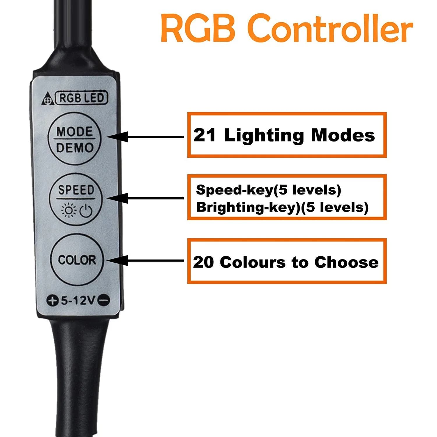 XERGY USB 5V 5050 RGB Led Flexible Strip Light Multi-Color Changing Lighting Kit, Tv Background Lighting with Mini Controller for Tv Pc Laptop Bias Lighting (1 Meter for Tv’S Upto 28″) 1 Meters – image 7