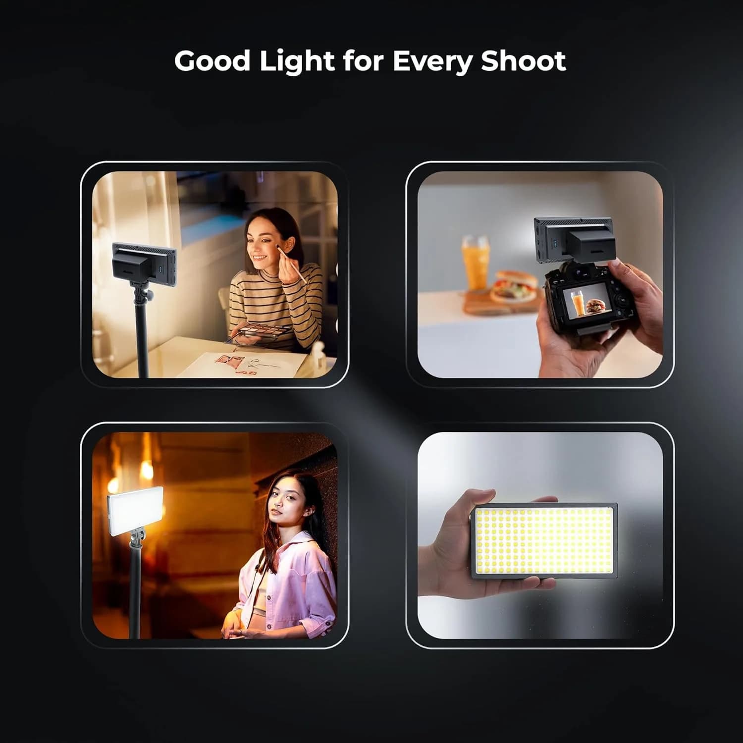 Digitek (LED-D308) 25W Bi-Color LED Video Light with Hot Shoe Mount, 2700K–6500K Adjustable Color Temperature, 308 LEDs, 2860LM Brightness, For YouTube, Photography, Video Shoot (Battery Not Included) – image 3