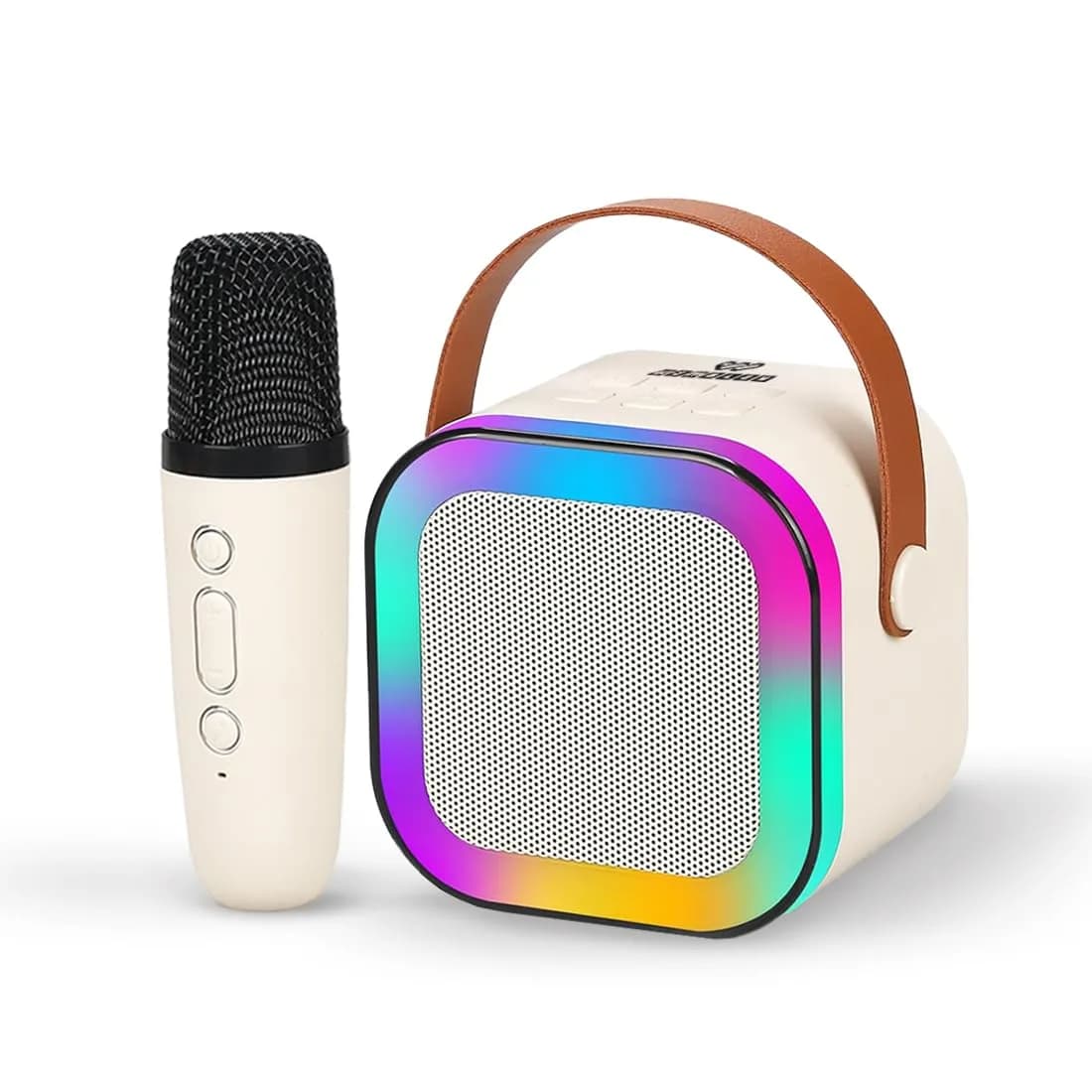 Wembley Rechargeable Karaoke Mic with Speaker for Singing | Wireless Mini Portable Bluetooth Speaker with Microphone & LED Lights | Cute Birthday Gift for Kids Musical Toys for Boys, Girls and Adults – image 1
