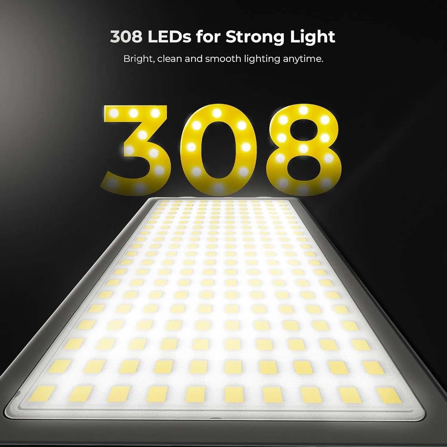 Digitek (LED-D308) 25W Bi-Color LED Video Light with Hot Shoe Mount, 2700K–6500K Adjustable Color Temperature, 308 LEDs, 2860LM Brightness, For YouTube, Photography, Video Shoot (Battery Not Included) – image 6
