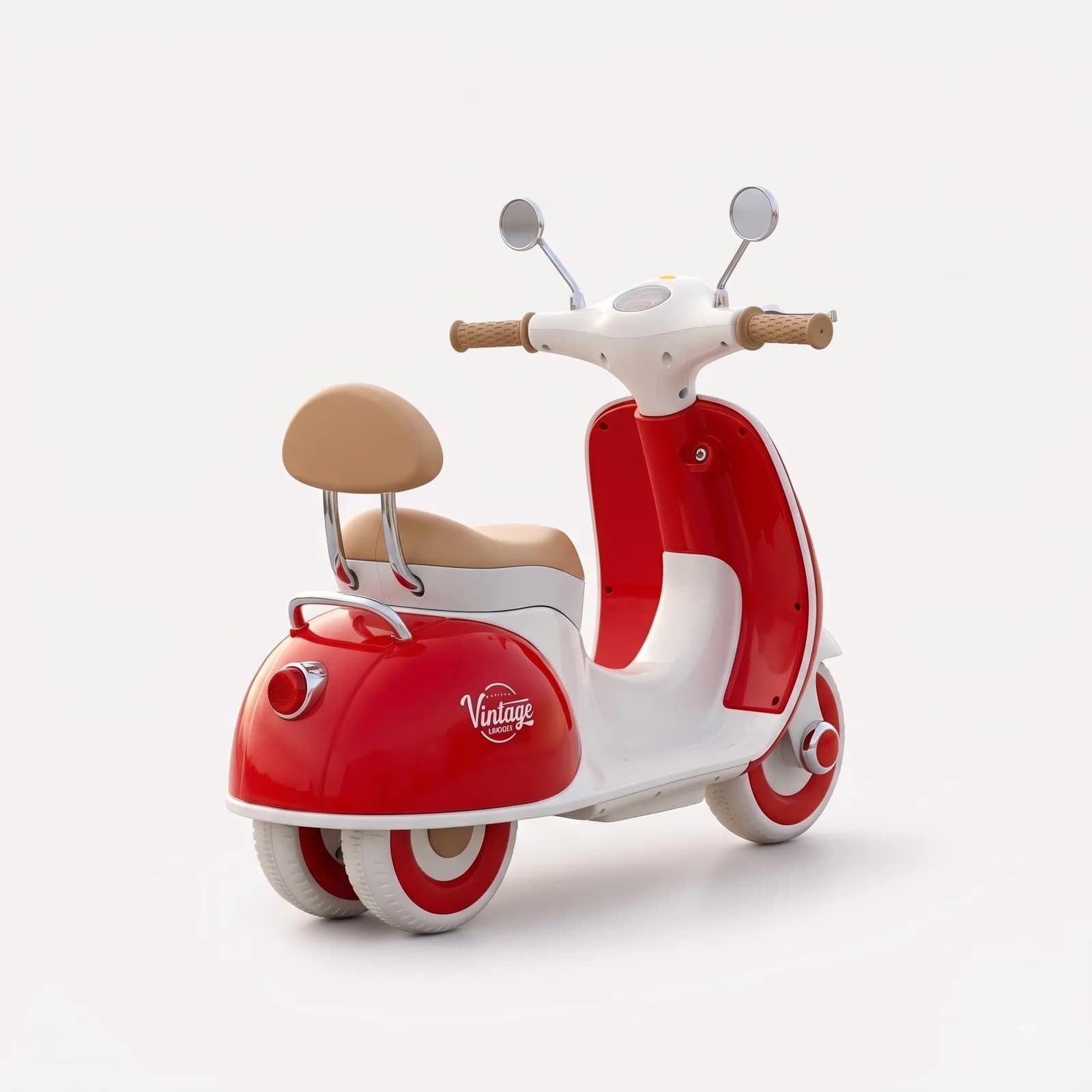 Kids Electric Scooter – Vintage Style Battery-Operated Ride-On Scooter – image 4