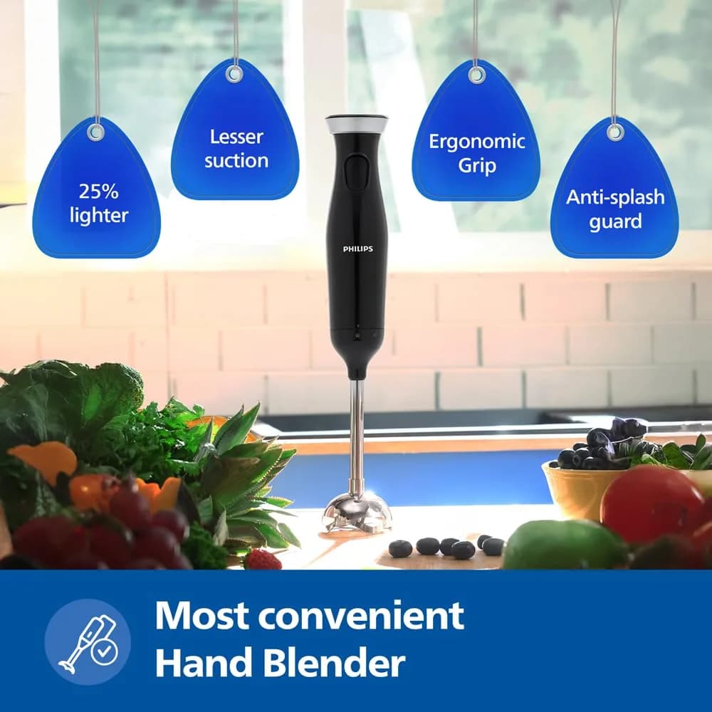 PHILIPS HL1681 Hand Blender |Powerful 300W Motor with Rust free steel arm |Easy single trigger operation |Specially designed blades |Ergonomically designed |Wall bracket for storage, 2year warranty – image 2