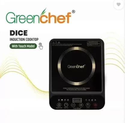 Greenchef New Launch Dice 2000 Watt Induction Cooktop, LED Touch Panel, Black – image 2