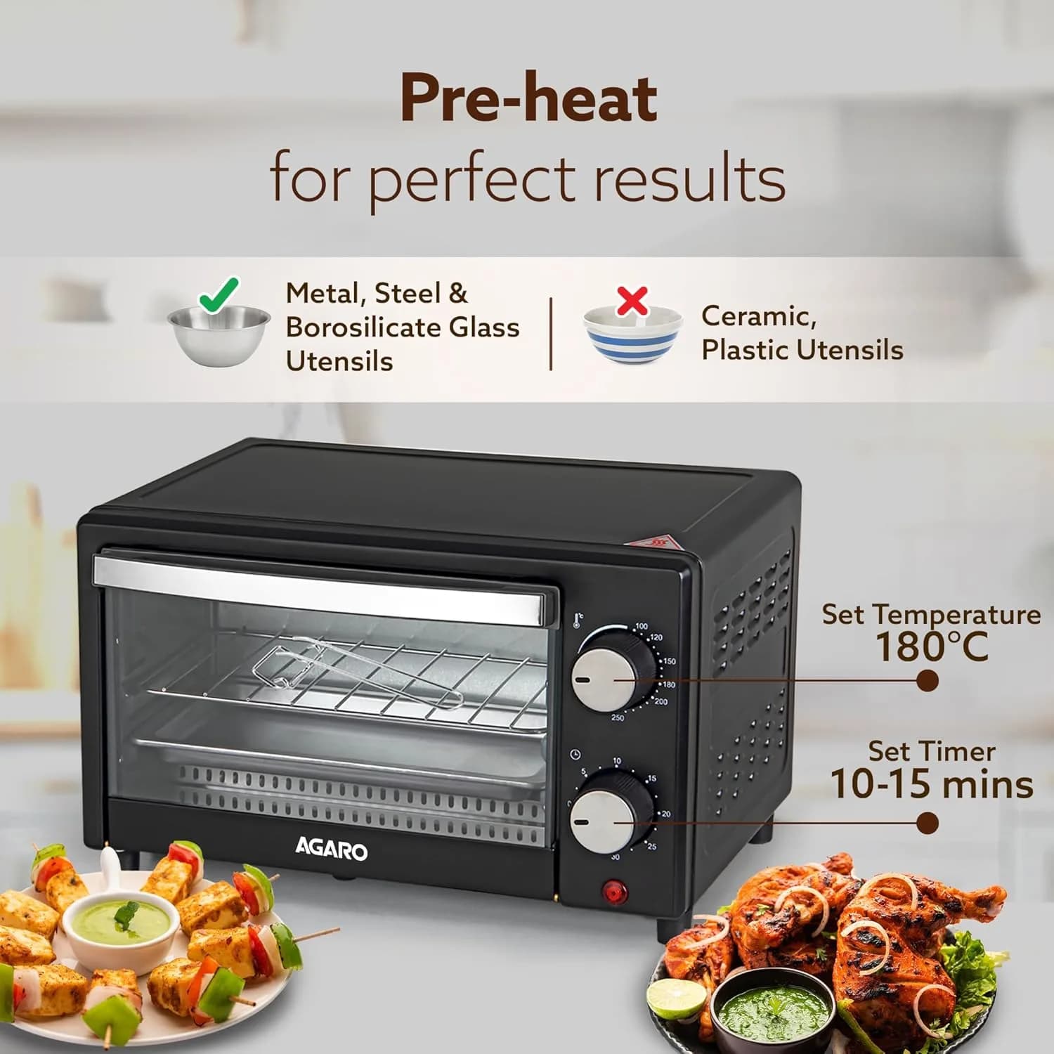 AGARO Marvel 9L OTG Oven 800W – image 7