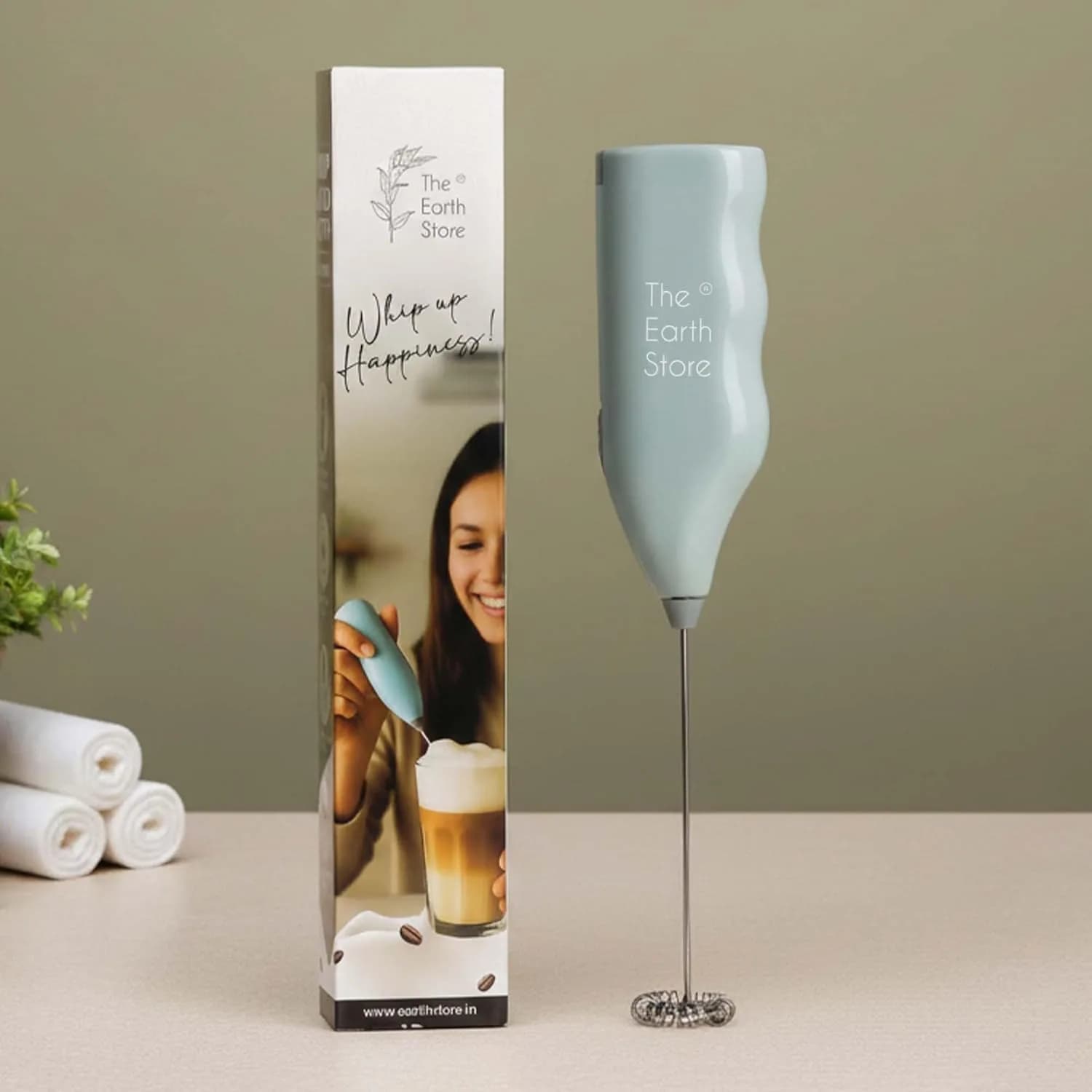 The Earth Store Swifther Handheld Assorted Coffee Frother Electric Milk Frother for Lattes Shakes Mini Foamer for Cappuccino, Frappe, Matcha, Egg Beater Hand Blender (Battery Operated) – image 1
